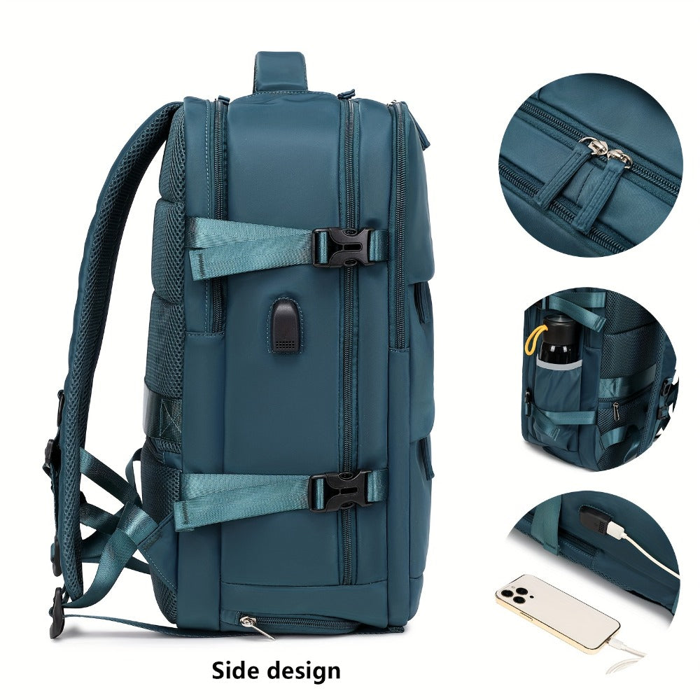 1pc Carry-On Backpack, a Spacious Travel Bag Suitable for Both Men And Women, Approved by Airlines, Ideal for Hiking And Business Use As a Laptop Daypack