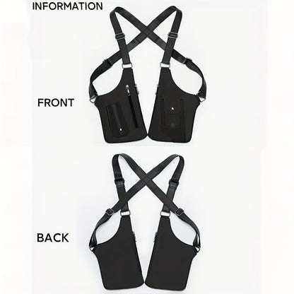 Men'S Retro Shoulder Strap Underarm Shoulder Bag, Multi-Functional Lightweight Backpack, Outdoor Mobile Phone Bag, Outdoor Vest Bag, Multi-Functional Vest Bag, Black Vest Bag, Brown Vest Bag