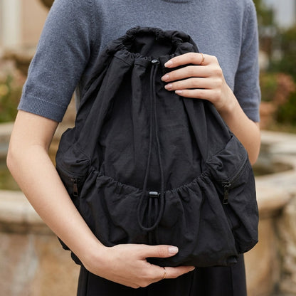 Large Capacity Drawstring Multi-Pocket Backpack for Men And Women, Lightweight Folding Suitable for Shopping, Travel, Picnic