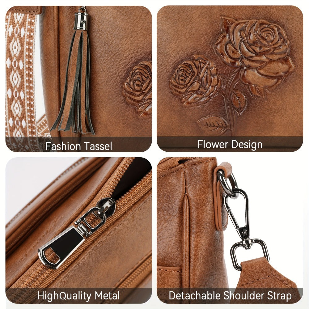 Crossbody Bag for Women – 7 Colors, Vegan Leather, Large Capacity, Adjustable Strap | Bag Vero – detail view 7