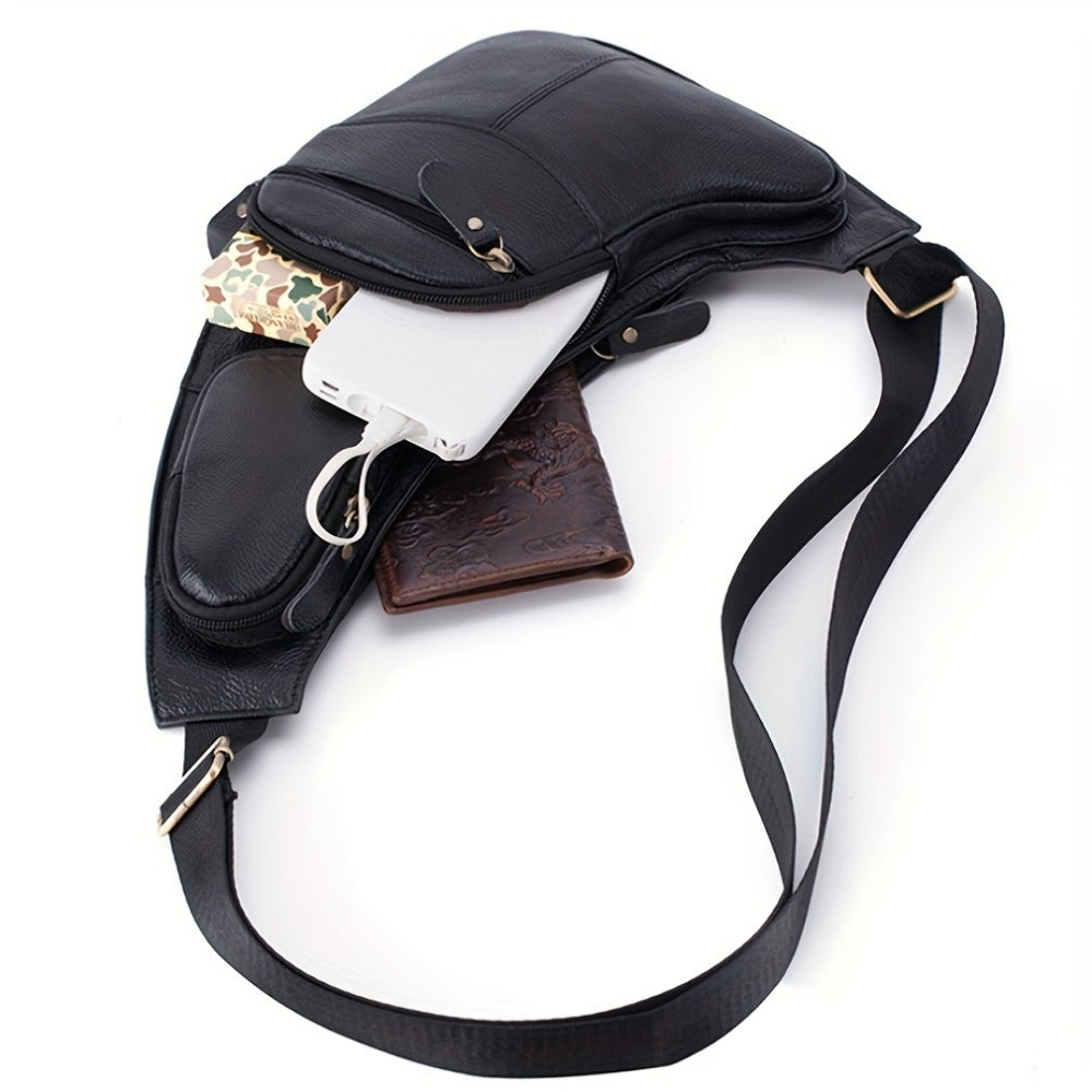 Sling Bag – for Travel, Leather Sling Vintage Chest Pack | Bag Vero – detail view 14