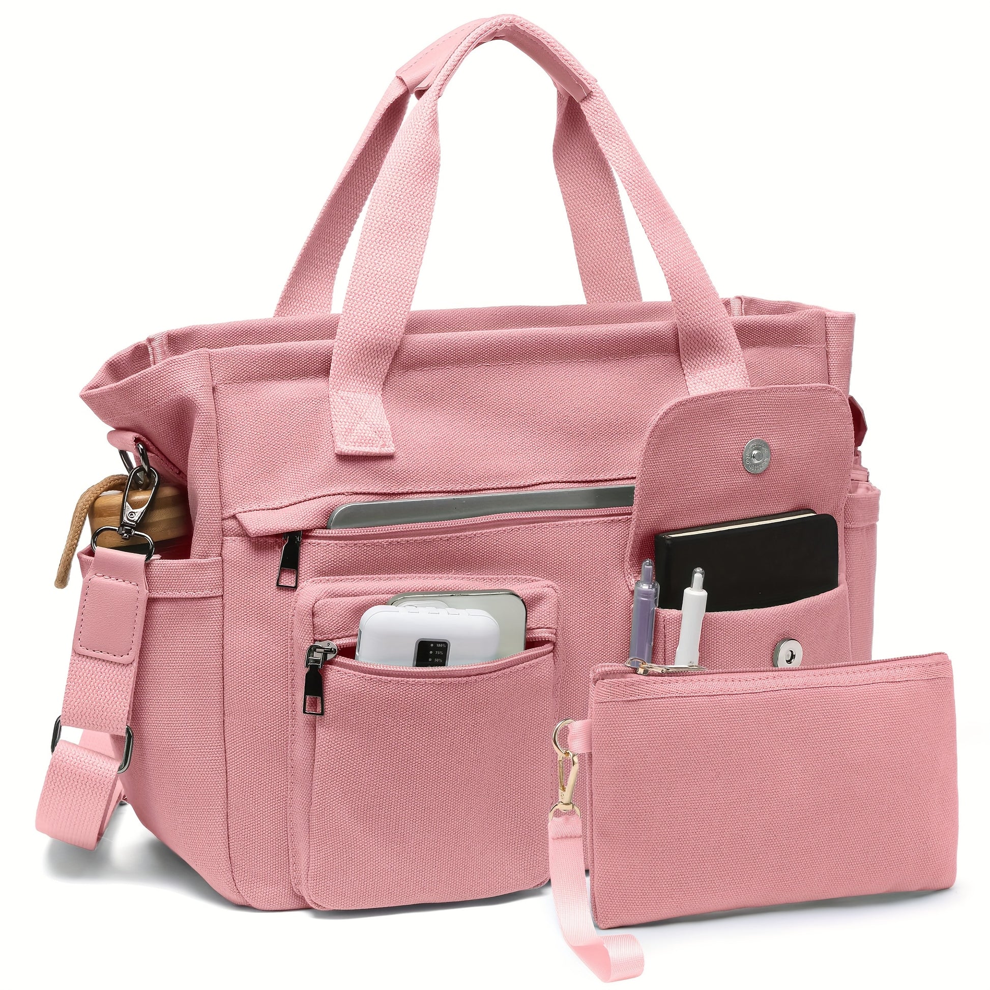Laptop Bag – 2 Piece, Canvas, Nylon, Adjustable Strap | Bag Vero – detail view 44