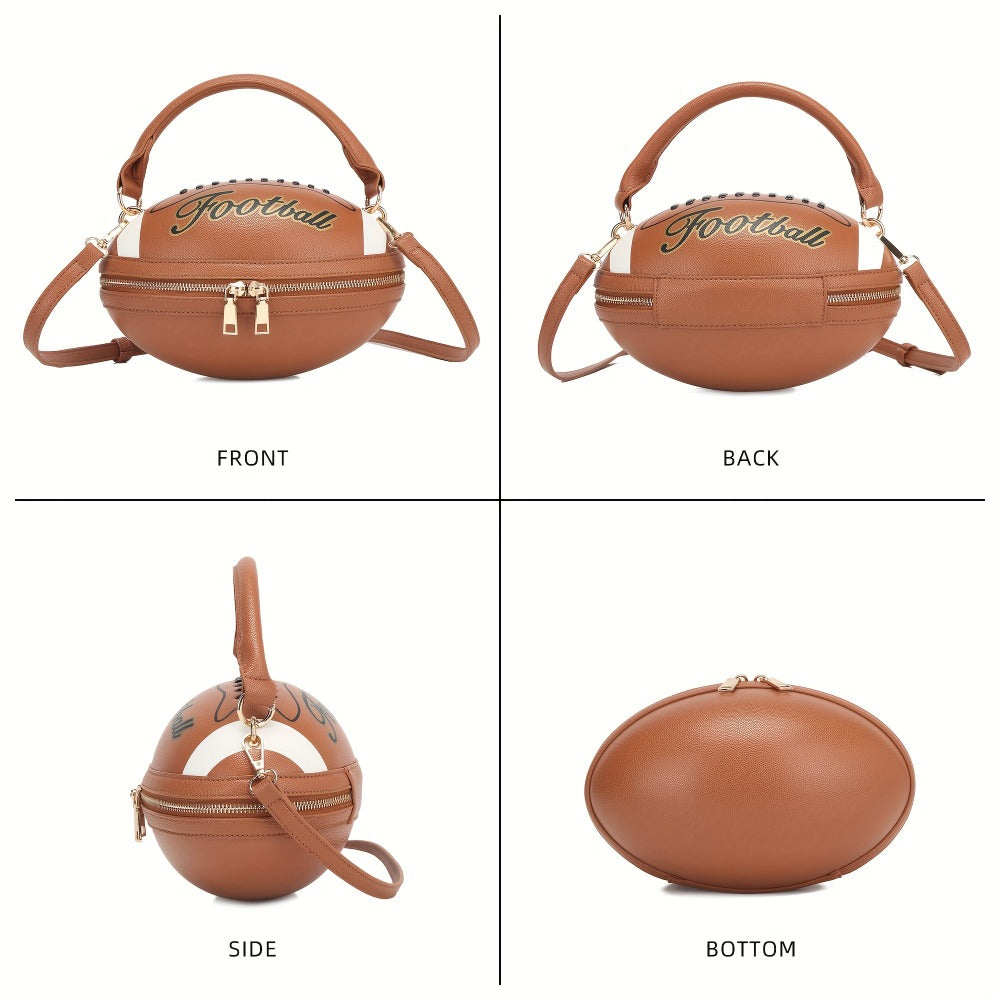 Crossbody Bag for Women – Denim, American Football Style Novelty Rugby | Bag Vero – detail view 21