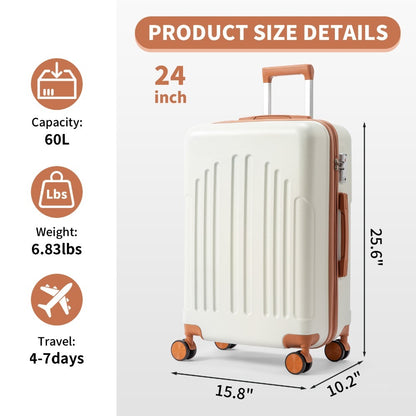 20/24/28 Inch Carry On Luggage, Airline Approved Hard Shell Carry On Suitcase with Wheels, TSA Approved Lock, Lightweight Hard Case Travel Luggage