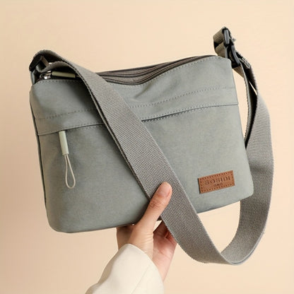 The Lady's Crossbody Bag Has a Large Capacity, Multiple Layers with Zippers for Closure, an Adjustable Shoulder Strap, Suitable for Casual Outings and Daily Use as a Handbag, and a Simple and Fashionable Crossbody Small Bag for Commuting.