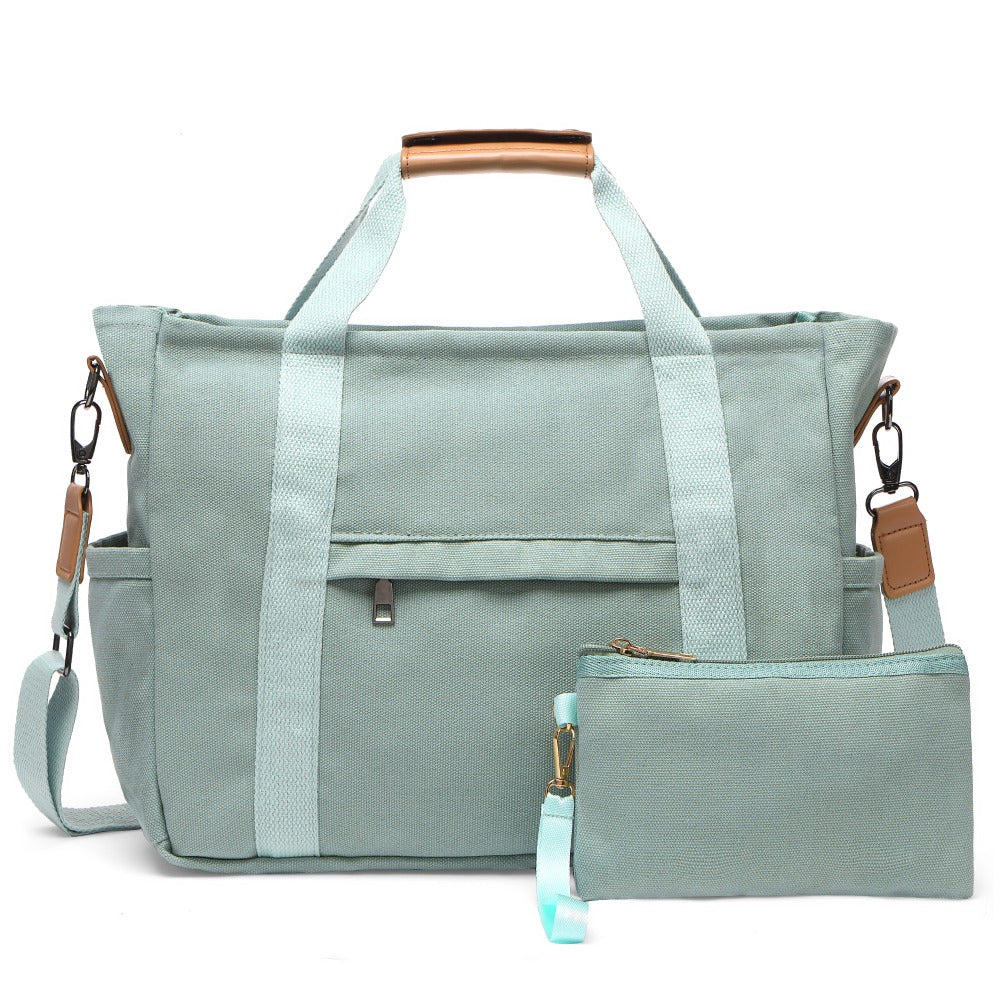 2PCS Sets Canva tote bag with Makeup Bags for Women, Casual Beach Crossbody Hobo Messenger Handbag Purses Bags for Work Gym Travel Shopping
