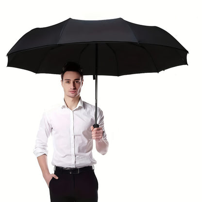 Large Windproof Waterproof Folding Umbrella, All-Weather +, Upgraded Reinforced Thick Steel Ribs, Suitable for Business Men And Women, Reinforced Umbrellas for Rainy And Sunny Days
