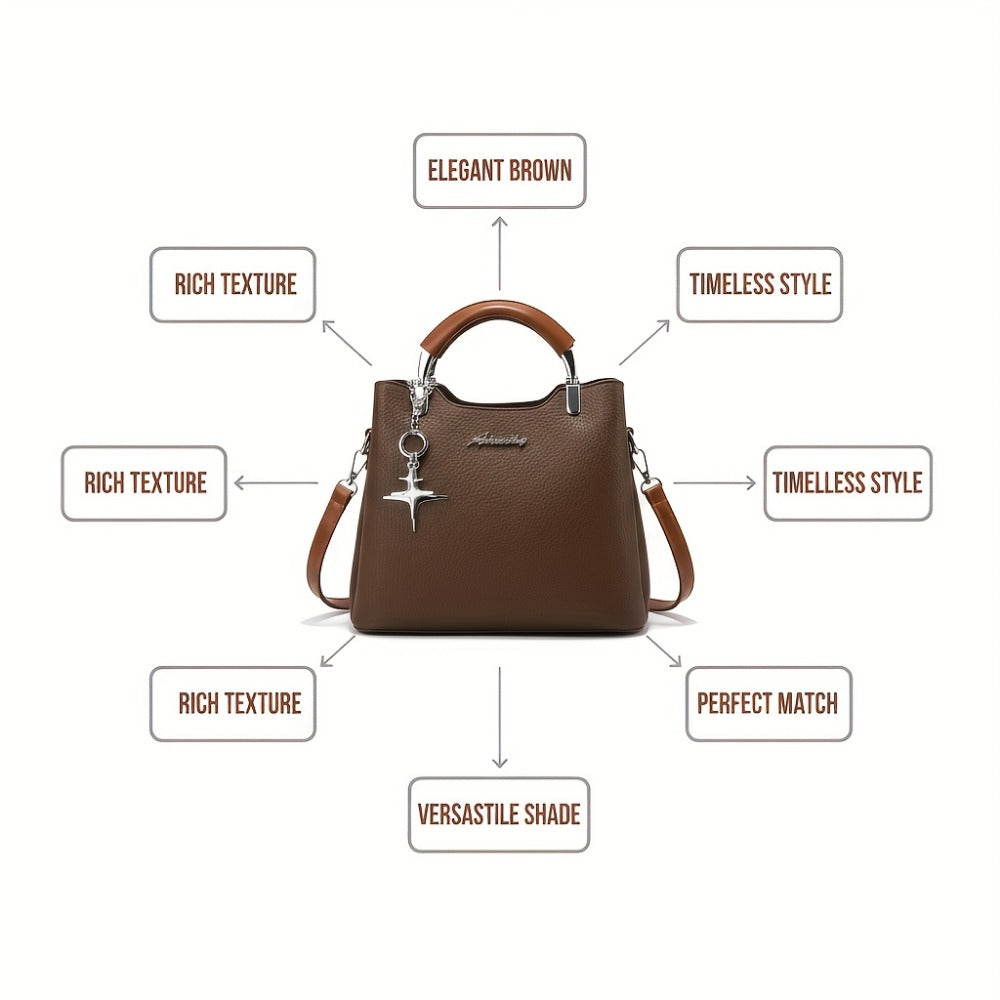 Crossbody Bag for Women – PU Leather, Adjustable Strap, for Work | Bag Vero – detail view 11