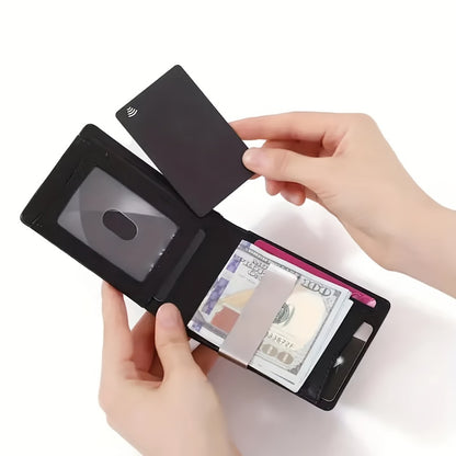 Multifunctional Ultra-Thin Microfiber RFID Blocking Bifold Wallet ID Credit Card Holder for Men, Minimalist Front Pocket Design, Large Capacity Money Clip, with ID Window, 12 Card Slots, Pocket Purse, Easily Removable Money And Cards, Gift for Men