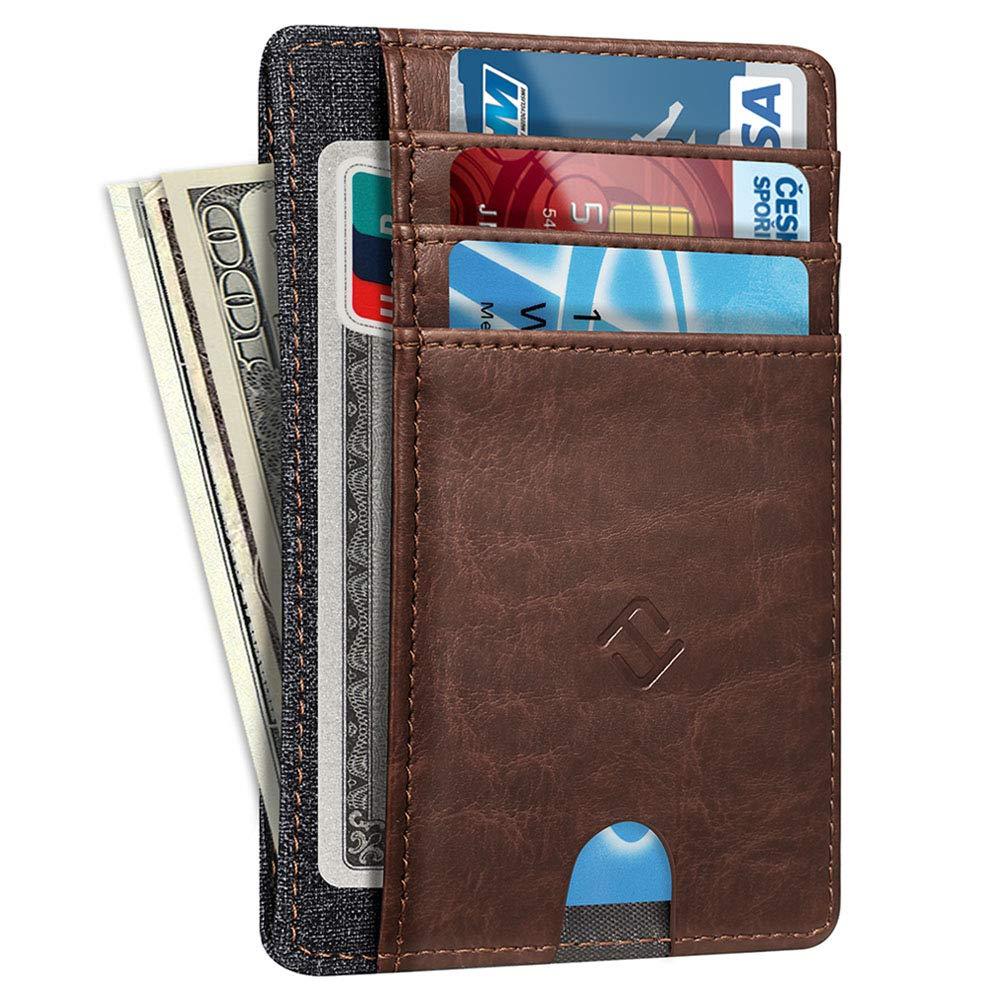 Fintie Slim Minimalist Front Pocket Wallet, RFID Blocking Credit Card Holder Card Cases With ID Window For Men Women