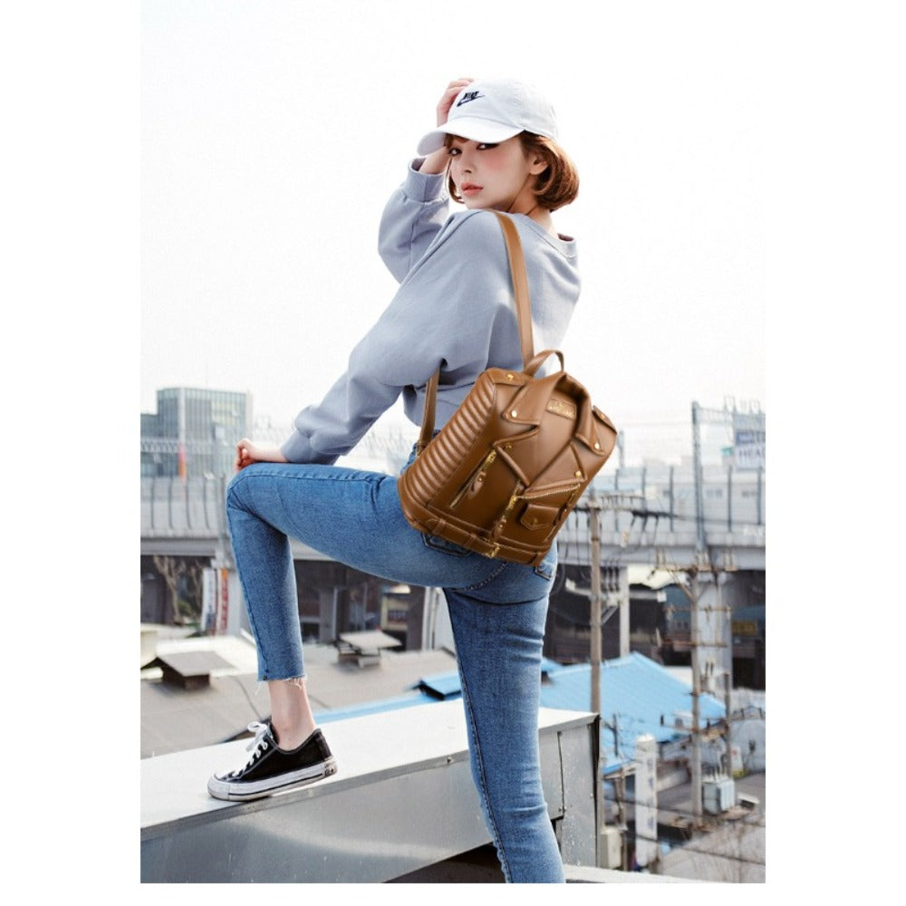 Cross-Border Backpack 2026 New Women'S Bag European And Soft Textured Jacket Backpack Fashionable Versatile Backpack