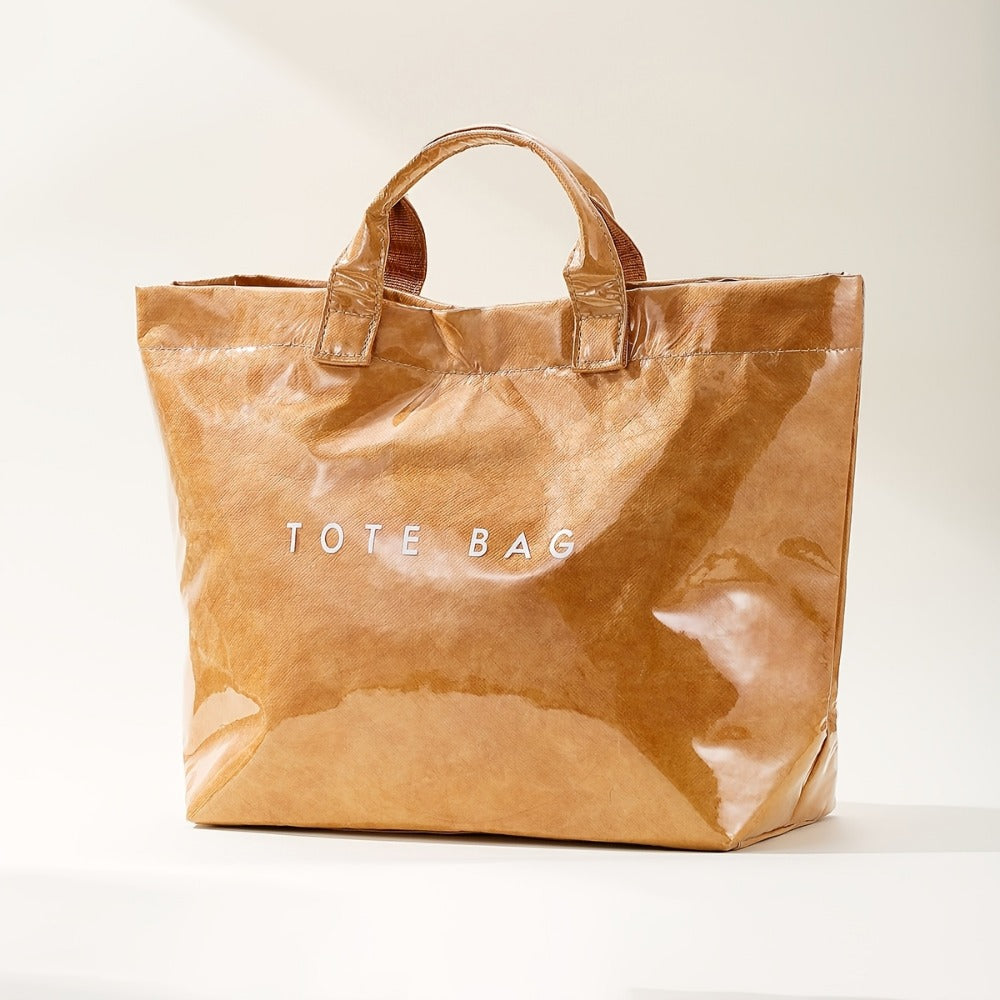 Tote Bag for Women – for Work, Large Plastic Stylish Letter Print | Bag Vero – detail view 22