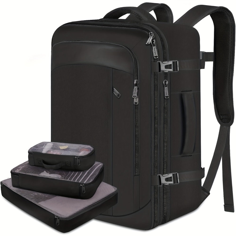 Travel Backpack, Extra Large 10.57gal Airline Approved Travel Backpacks with 3 Packing Cubes for Women Men,Carry On Backpack, Expandable Overnight Luggage Daypack Business Weekender Bag, Travel Backpack Airline Approved, Carry on Luggage,Black Friday