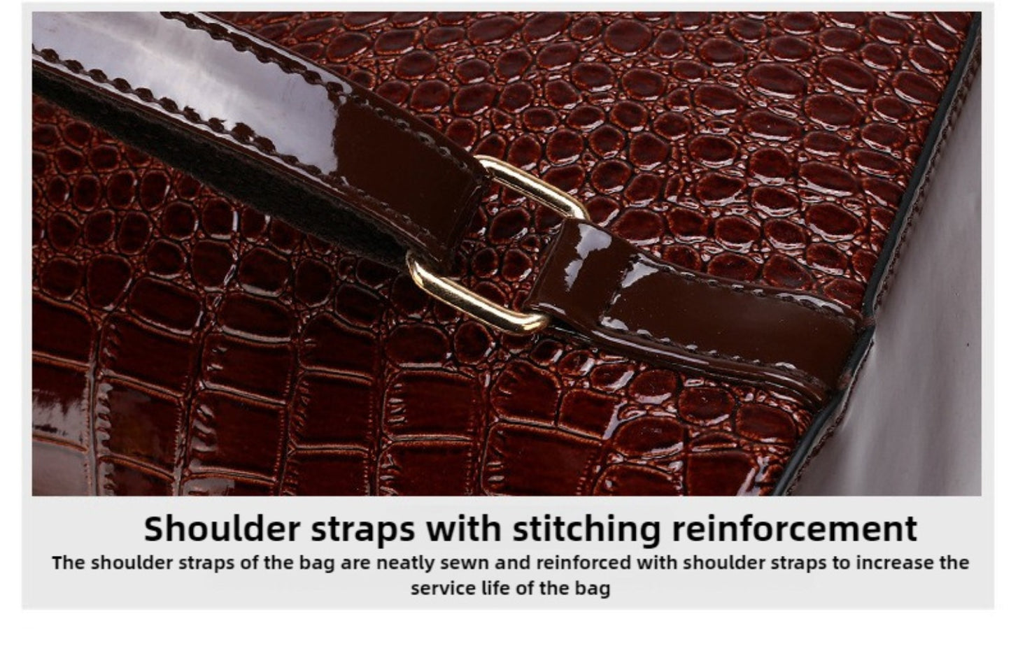 6pcs Set PU Minimalist Crocodile Embossed Women's Bag Set, High Cost Performance, Includes: Backpack, Tote Bag, Shoulder Bag, Clutch, Keybag, Wallet