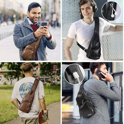 Men'S Stylish And Durable Anti-Theft Chest Bag, Comfortable, Secure, Multi-Functional, Adjustable Chest Bag, Shoulder Backpack for Sports And Outdoor Adventures