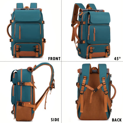 The 11.89gal Ultra Large Capacity Hiking Multi-Functional Backpack Has 4 Main Pockets And 5 Pockets for Super Storage, with a Stylish Appearance Design That Is More Outstanding. It Has a Dedicated Laptop Storage Bag Inside