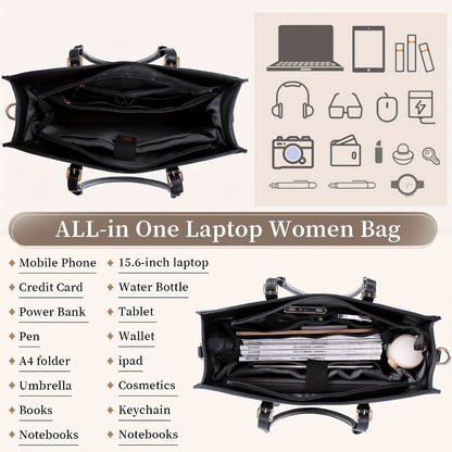 Laptop Bag – 15.6 Inch, Waterproof, Large Capacity, for Work & School | Bag Vero – detail view 3