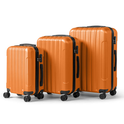 3in1 Luggage Set with Detachable Wheels, 20/24/28 Inch Lightweight ABS Suitcase with Lock & Spinner Wheels, Durable Travel Trolley Bag, 28-inch Disassembly Wheels