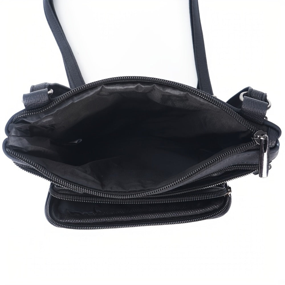Genuine Leather Horizontal Crossbody Bag Multifunctional Coin And Mobile Phone Storage Bag