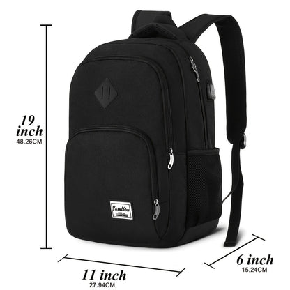 15.6 Inch Laptop Backpack with USB Charging Port for Men & Women | School, College, Business & Travel Backpack for Teens & Adults | Durable Bookbag for Daily Use