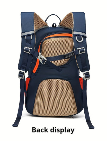 Men Women Hiking Backpack, Outdoor Camping Rucksack, 5.28gal Daypack with Rain Cover, Lightweight Travel Bag Durable for Weekend Getaway, Casual Daypack for Cycling Camping Running