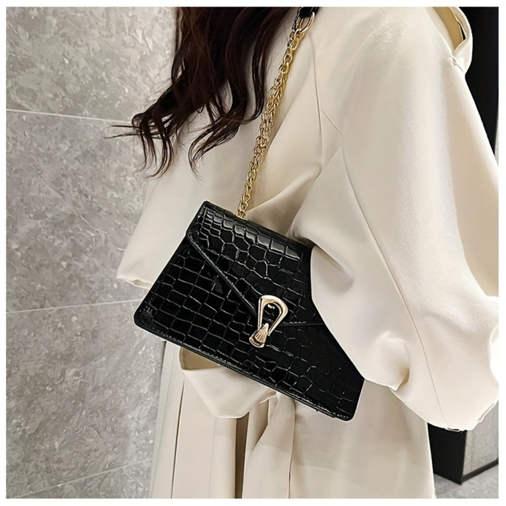 Crossbody Bag for Women – Crocodile Pattern Vintage Detachable Strap | Bag Vero – detail view 24
