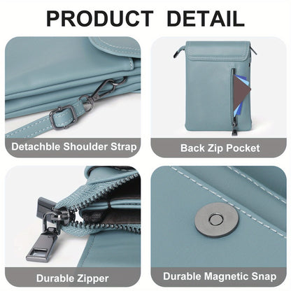 [Ideal Gift for Christmas] Small Crossbody Bag for - Versatile Phone Purse with Adjustable Strap, Magnetic Snap & 3 Compartments - Perfect for Travel, Outdoor & Everyday Use - Ideal Gift for Christmas, Dailygift for Friends, Mini Purse, for Teenager