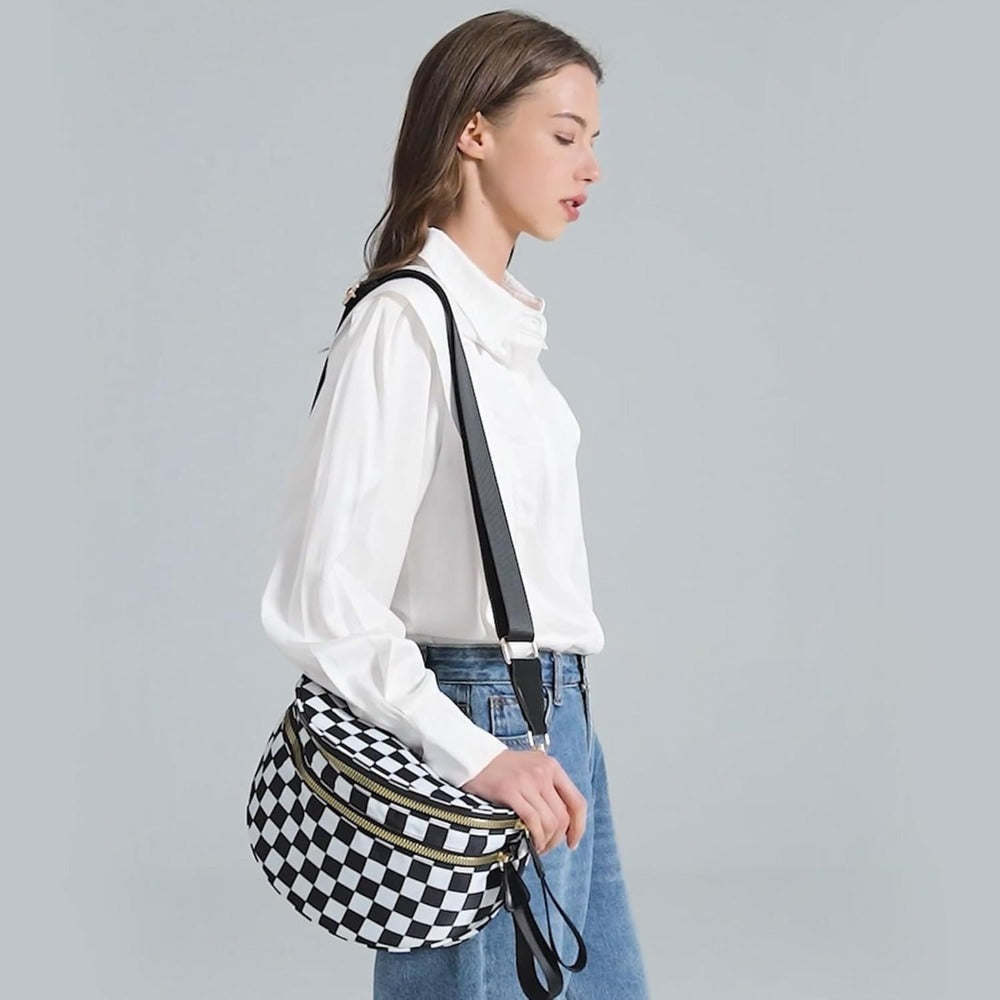 Crossbody Bag for Women – Large Capacity, Plaid Large Capacity Drawstring Closure | Bag Vero – detail view 38