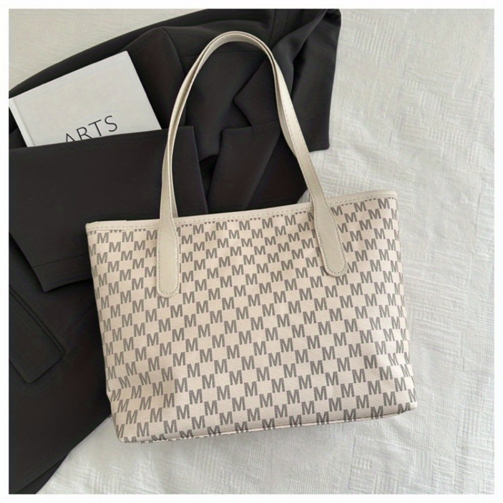 Tote Bag for Women – Large Capacity, Checkered Large Capacity Retro Plaid | Bag Vero – detail view 14