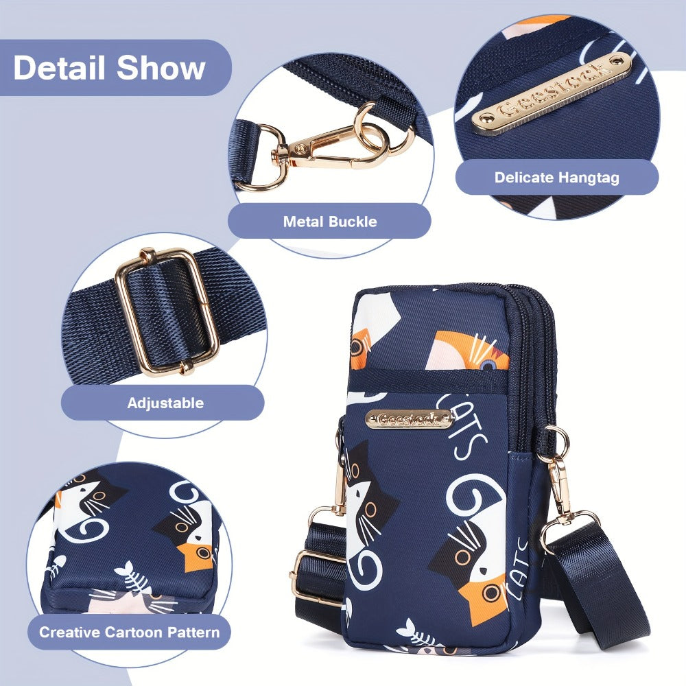 Trendy Oxford Crossbody Bag for Women - Features Adjustable Shoulder Straps, Zipper Closure, Sturdy Material, Casual Elegant Design, Ideal for Everyday Use And Travel