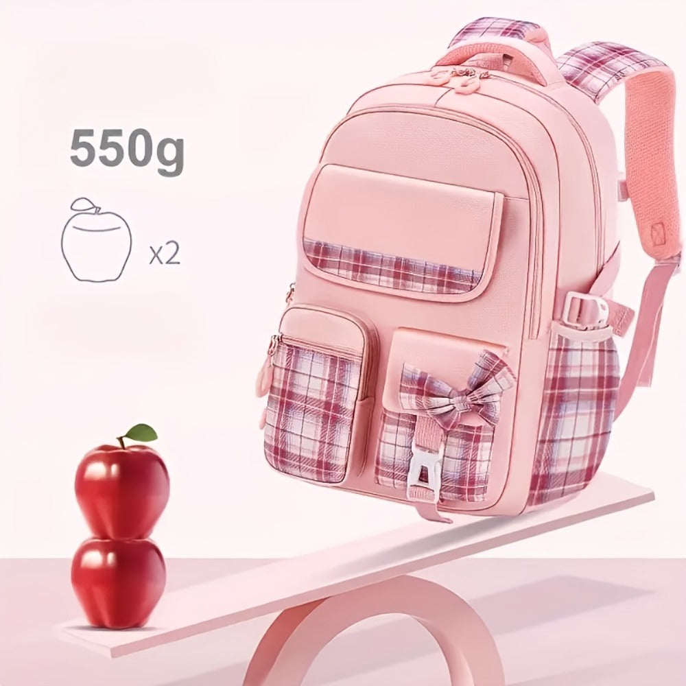 Student Backpack With 8 Separate Card Sleeves, Multi-Pocket Layered Storage, Breathable Pressure Relief Design, For Teenager