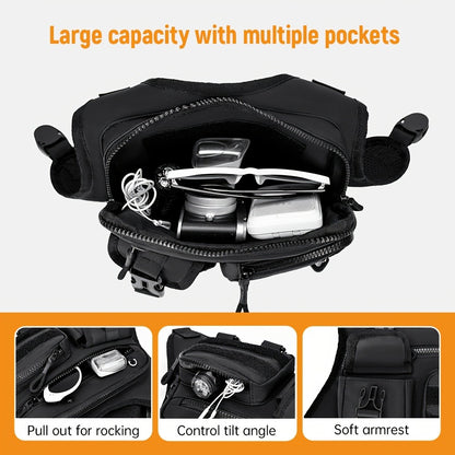 A Men's Multi Style Sports Chest Bag with Hollowed Out Design Tactical Backpack, Suitable for Multiple Scenarios