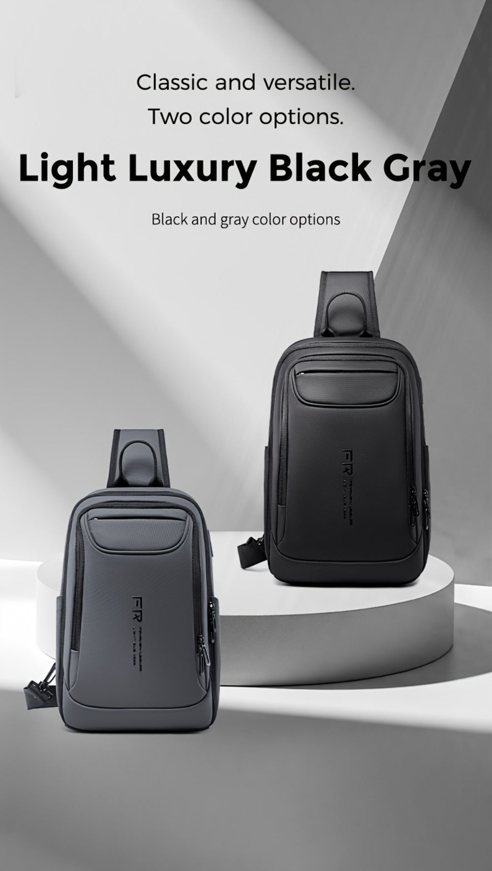 [FENRUIEN Chest Bag] FENRUIEN Men's Chest Bag - Multifunctional Shoulder Crossbody Bag - Compact Backpack for 9.7-Inch Tablets - Convenient for Summer Outings