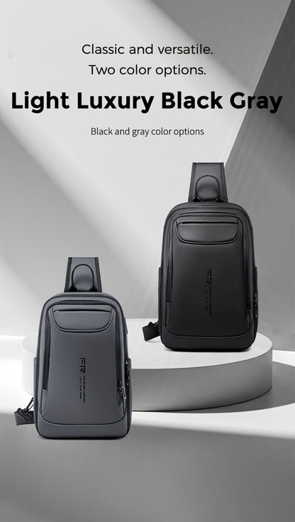 [FENRUIEN Chest Bag] FENRUIEN Men's Chest Bag - Multifunctional Shoulder Crossbody Bag - Compact Backpack for 9.7-Inch Tablets - Convenient for Summer Outings