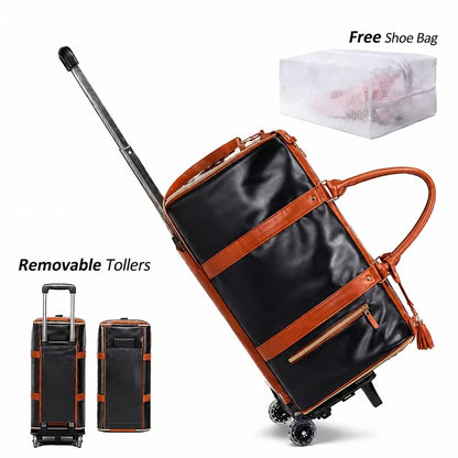 Convertible Garment Bag with Shoulder Strap, 4-In-1 Nylon Suit Travel Bag, Foldable Storage for Business Trips