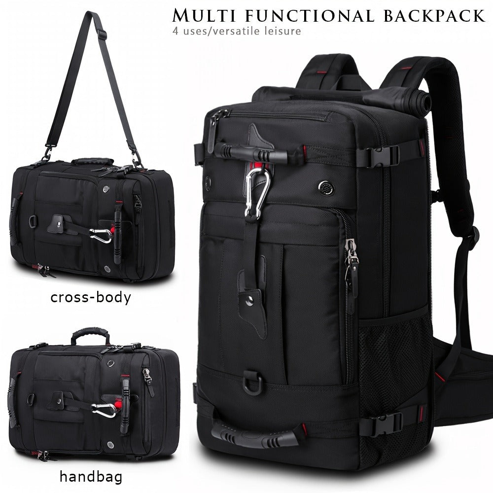 Spacious Travel Backpack, Versatile Shoulder Bag, Men'S Hiking Pack, Outdoor Sports Rucksack, Everyday Daypack, School Backpack, Compatible with 15.6-Inch And 17.3-Inch Laptops