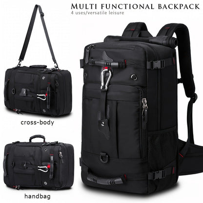 Spacious Travel Backpack, Versatile Shoulder Bag, Men'S Hiking Pack, Outdoor Sports Rucksack, Everyday Daypack, School Backpack, Compatible with 15.6-Inch And 17.3-Inch Laptops
