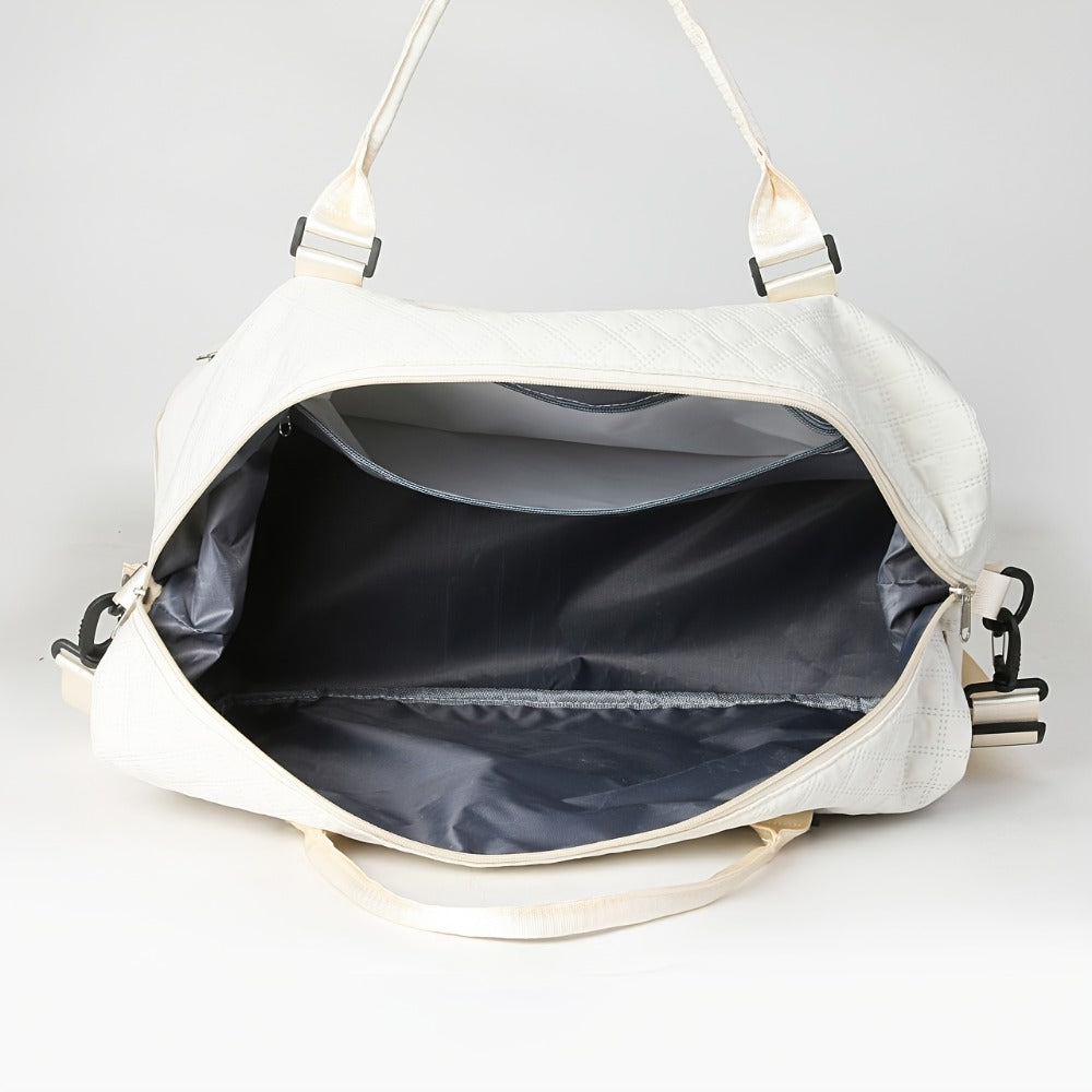 Spacious Multifunctional Travel Bag with a Separate Shoe Compartment, Perfect for Yoga And Fitness. This Quilted Crossbody Bag Is Ideal for Weekends And Comes As a Two-Piece Set, Making It a Great Gift for Valentine'S Day, Ramadan, Or The New Year