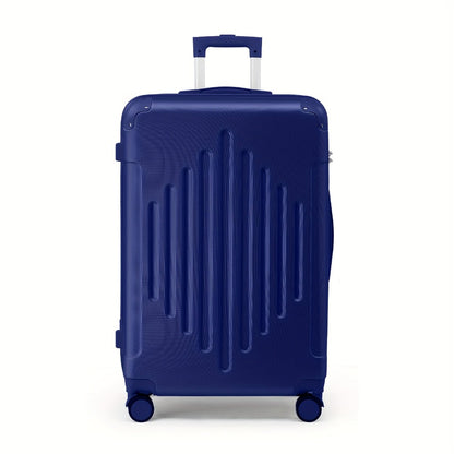 1/2/ 3/ 4/ 5pcs Trolley Case with 2 Wrapped Corners Stripe ABS Trolley Case Iron Trolley, with 12/ 16/ 20/ 24/ 28Inch Sizes, Durable And Fashionable, with TSA Lock, Lightweight Travel Suitcases Ideal for Frequent Travelers And Long Journey, Business
