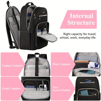 Women' & Lightweight Laptop Backpack with Compatible for School, College, Work - Tablet & Notebook Computer Compartment, Adjustable Straps, School Bookbag () - Ideal for,, Teachers, Travel & Commute