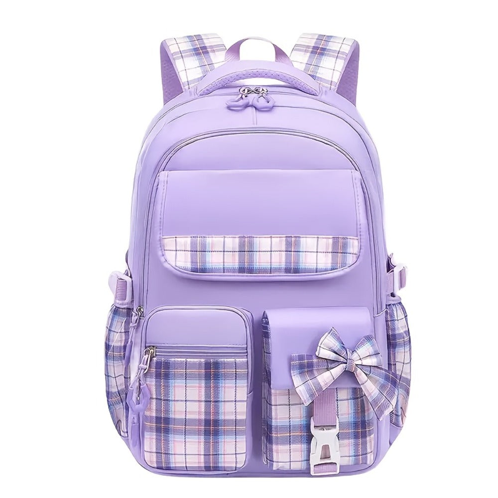 Student Backpack With 8 Separate Card Sleeves, Multi-Pocket Layered Storage, Breathable Pressure Relief Design, For Teenager