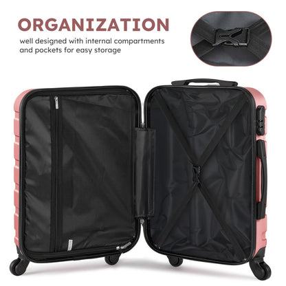Suitcase Set, Multi-piece Suitcase Set, Abs Material + Safety Combination Lock + Three-section Adjustable Pull Rod +360°, Rich Suitcase Set