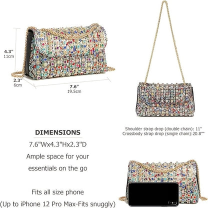 Women's Wallet – Large Capacity, Full Diamond Rhinestone Clutch Large | Bag Vero – detail view 8