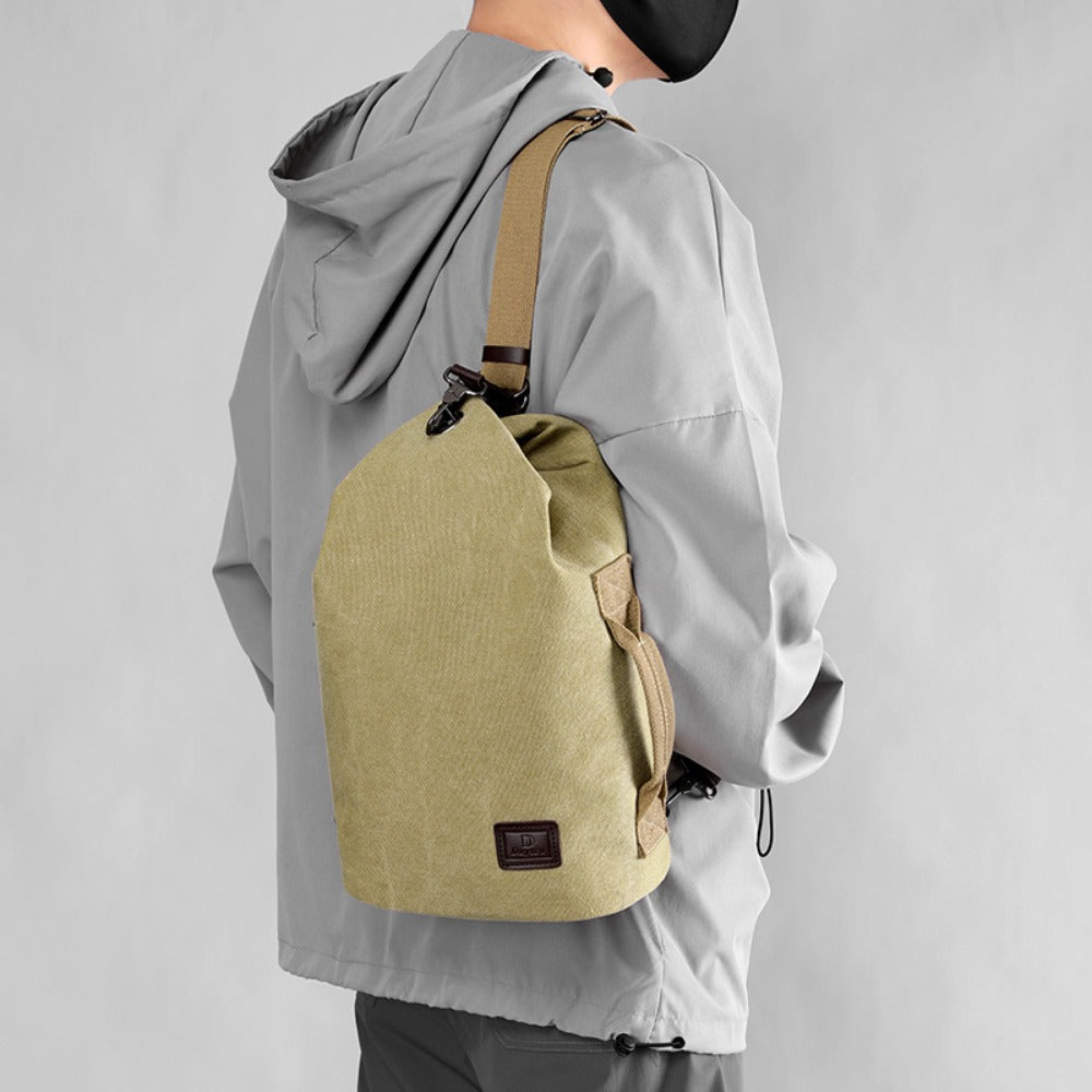 Men's Crossbody Bag – Canvas, Large Capacity, for Travel & Work | Bag Vero – detail view 12