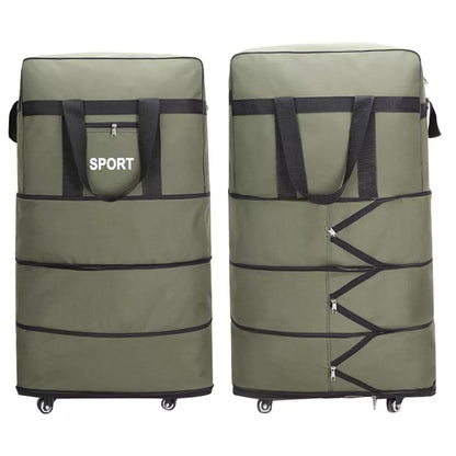 32'' Expandable Rolling Wheeled Duffle Bag Spinner Suitcase Foldable Luggage Expandable Black Blue Green Lattice