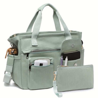 Laptop Bag – 2 Piece, Canvas, Nylon, Adjustable Strap | Bag Vero – detail view 20