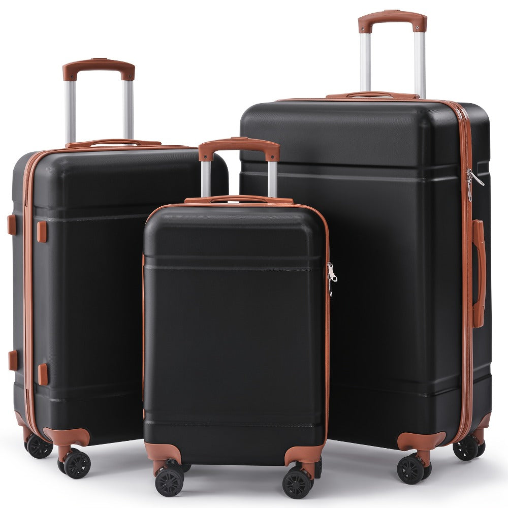 Luggage with Spinner Wheels, ABS Hardshell Suitcase, 20 Inch Carry On, 24 Inch Medium & 28 Inch Checked Suitcase Or 3pcs Luggage Set (20/24/28)