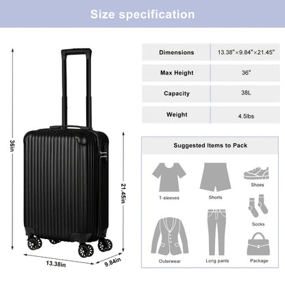 Carry On Luggage – 20 Inch, Lightweight, TSA Lock, for Travel | Bag Vero – detail view 11