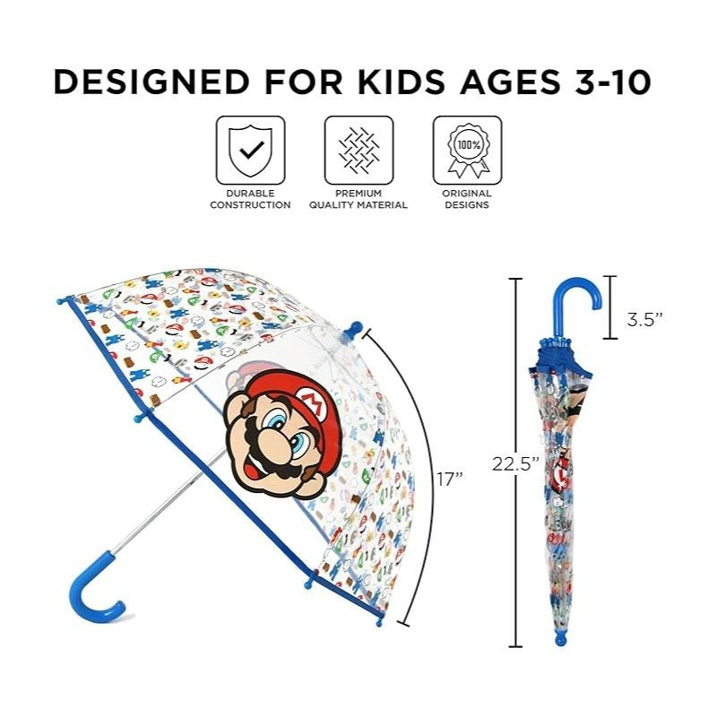 Nintendo Super Mario Kids Bubble Umrbrella