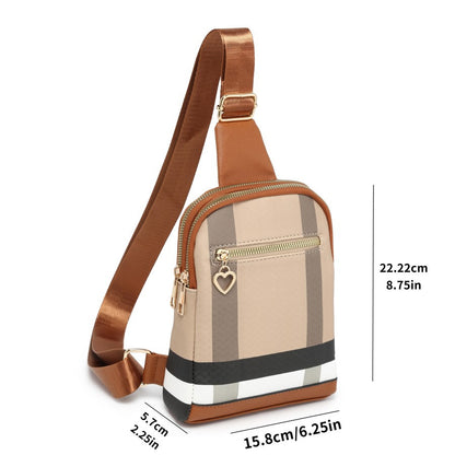 ZENG BAG Women's Fashion Small Crossbody Bag - Women's Crossbody Waist Bag PU Leather Multifunctional Crossbody Belt Chest Bag with Adjustable Shoulder Strap Suitable for Casual Travel Shopping Perfect Valentine's Day Gift for Women